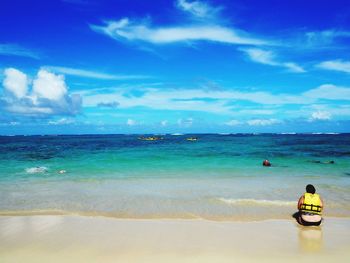 Scenic view of sea against sky