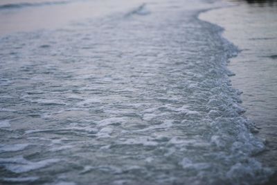 High angle view of rippled water