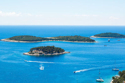 High angle view of beach