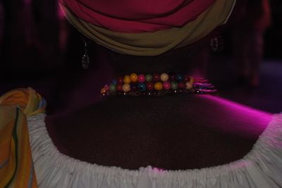 Close-up of illuminated lamp