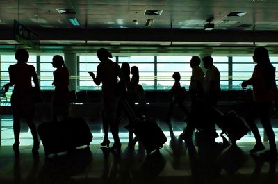 People at subway station