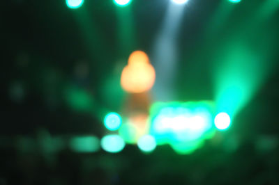 Defocused image of illuminated street lights