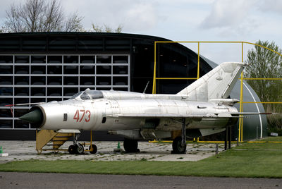 Military airplane on airport dispersal