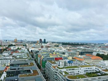 High angle shot of cityscape