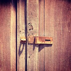 Close-up of old wooden door