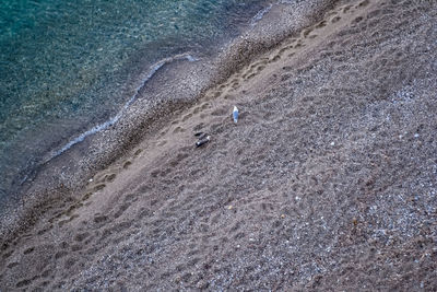 High angle view of a beach