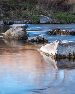 River flowing through rocks
