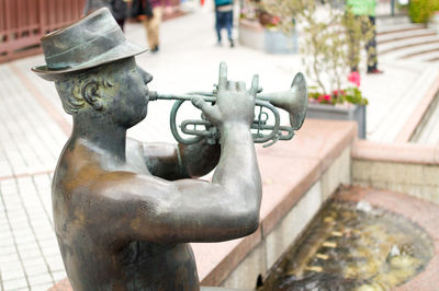 Close-up of statue