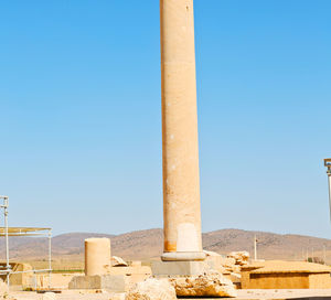 View of historical building against blue sky