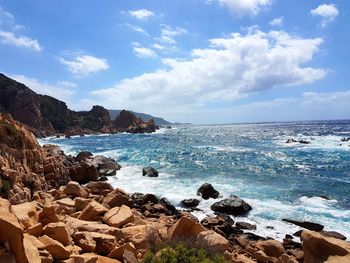 Scenic view of sea against sky