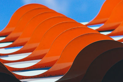 Full frame shot of patterned metal on modern building wall