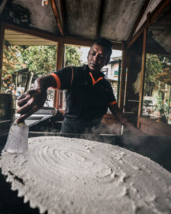 Man working at construction site