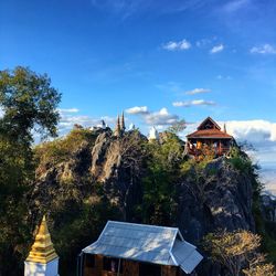 Traditional building against blue sky
