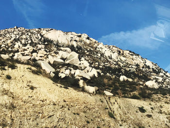 Scenic view of rocky mountain against sky