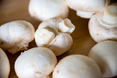Close-up of chopped mushrooms