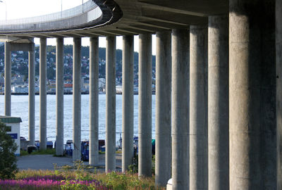 Row of built structure against sky