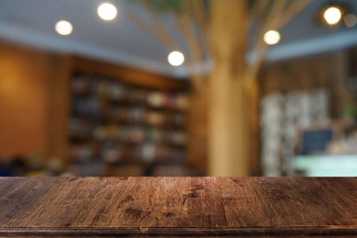 Close-up of empty table