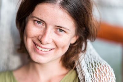 Portrait of smiling young woman