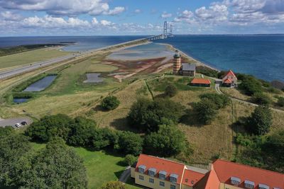 High angle view of beach against sky