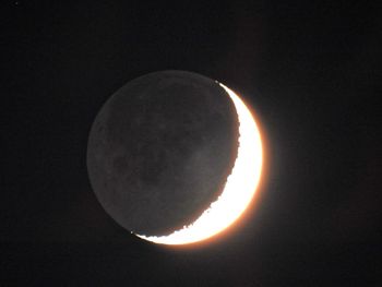 Scenic view of moon against sky at night