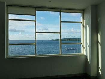 Sea seen through window