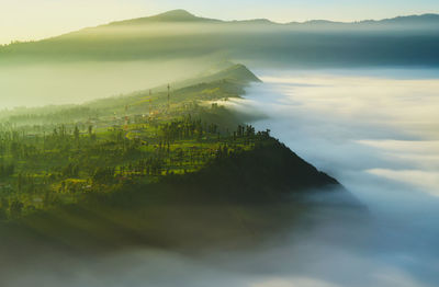 Scenic view of landscape against sky