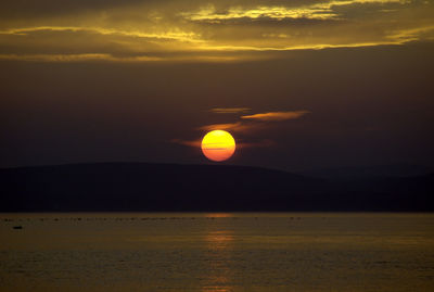 Sunset at lake balaton