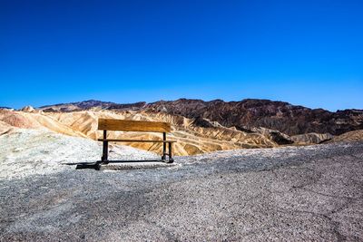 Scenic view of landscape against clear blue sky