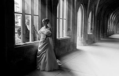 Woman standing in a building