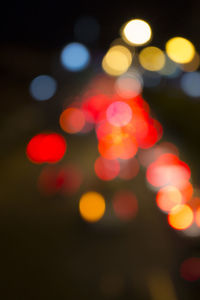 Defocused image of lights