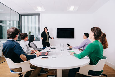 People sitting on table