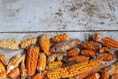 High angle view of vegetables on field