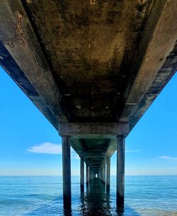 Pier over sea against sky