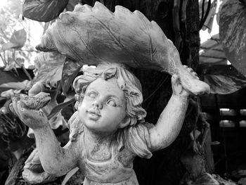 Close-up of angel statue