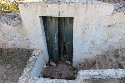 Close-up of door of house