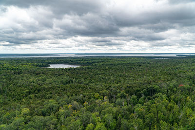 Scenic view of land against sky