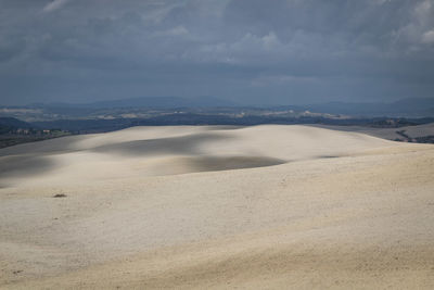 Scenic view of desert against sky