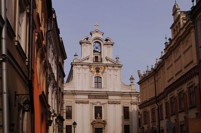 Low angle view of buildings against sky