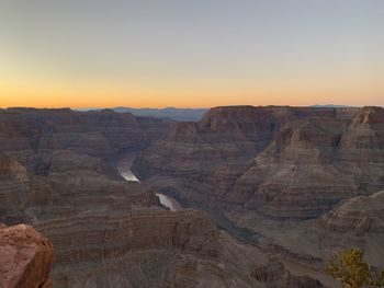 Rock formations at sunset