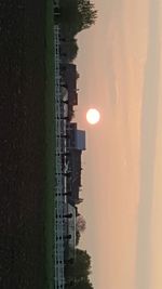 Scenic view of landscape against sky during sunset