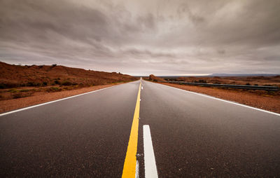 Road amidst landscape against sky