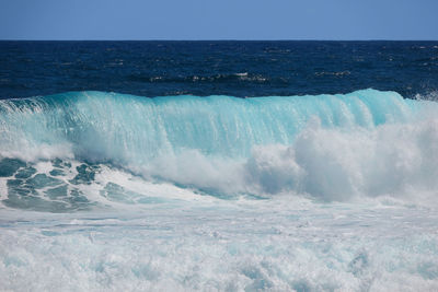 View of sea against clear sky