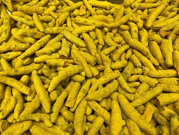 Full frame shot of yellow for sale at market stall