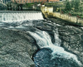 River flowing through rocks