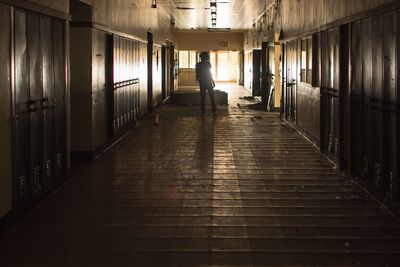 Woman in corridor