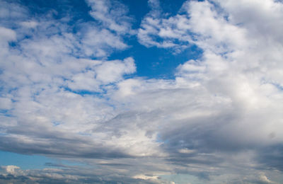 Low angle view of clouds in sky