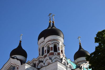 Low angle view of cathedral against clear sky