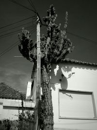 Low angle view of power lines