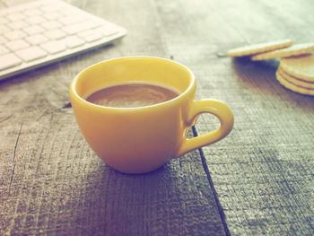 Close-up of coffee on table