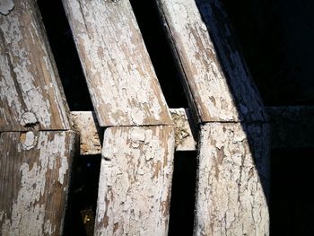 Full frame shot of old wooden structure